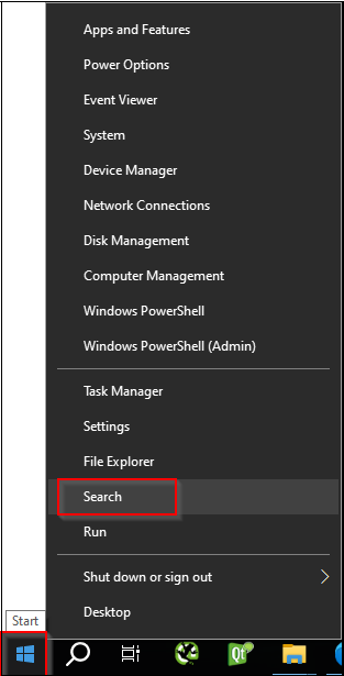 choose Windows search