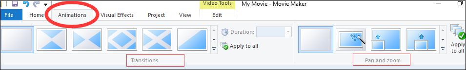 haga clic en la pestaña Animaciones
