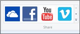 comparte tu película en Facebook, Vimeo, YouTube, OneDrive de Windows Movie Maker
