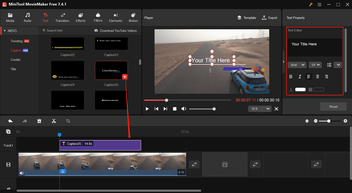 add text to video