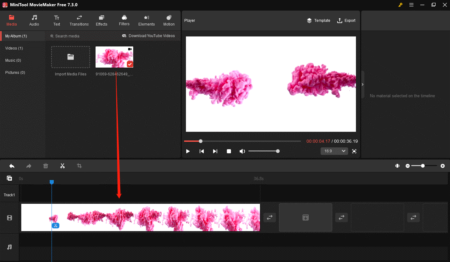 ajouter une vidéo à la timeline