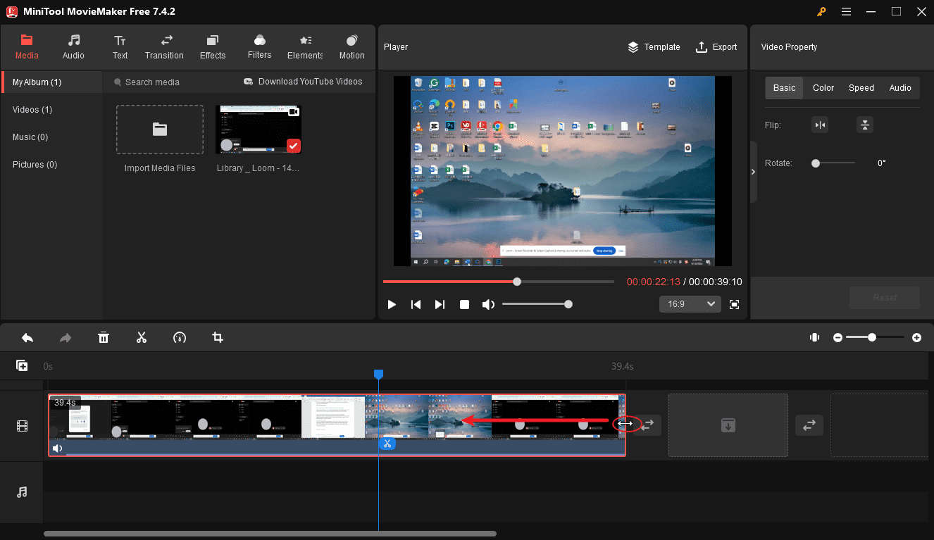 Ein Video mit MiniTool MovieMaker trimmern