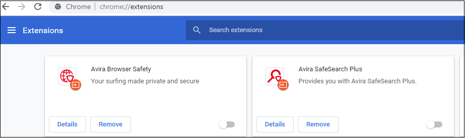 desactivar la extensión de Google