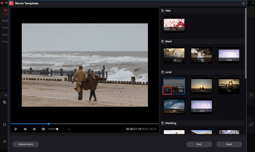 Add text description to your video in MiniTool MovieMaker