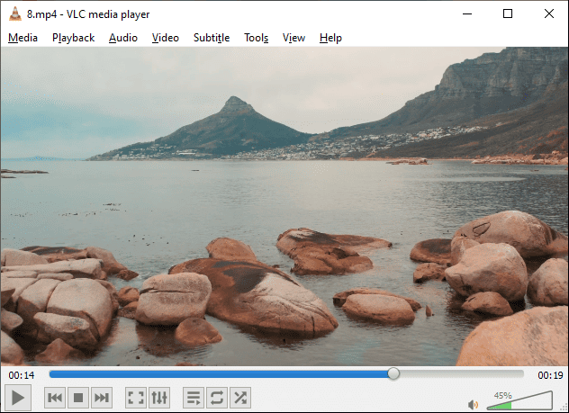 Interface of VLC media player