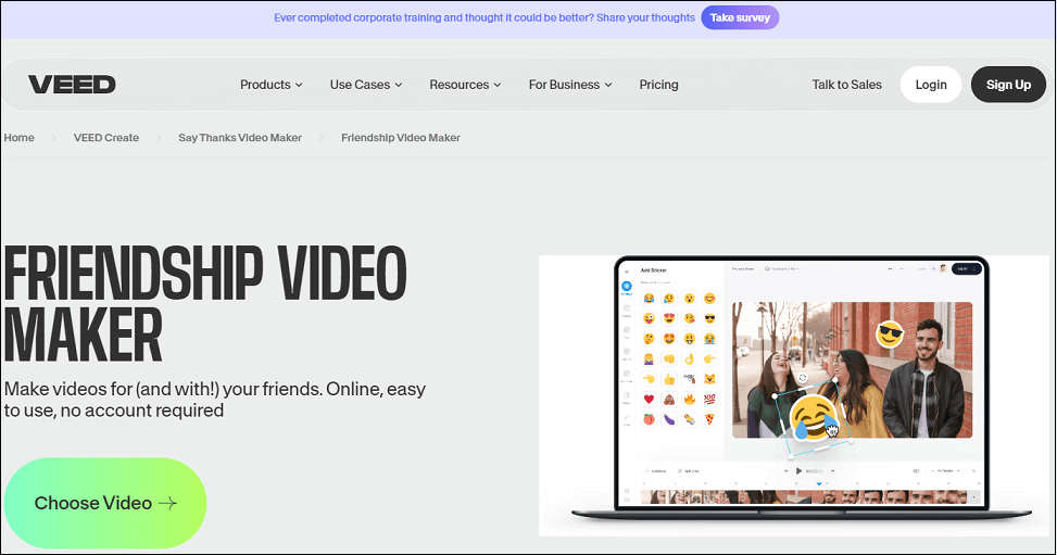 VEED.IO – a friendship video maker online