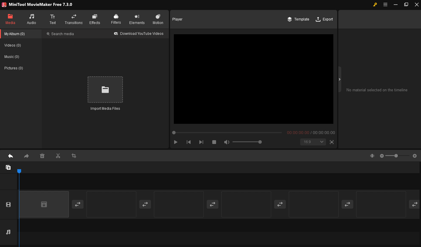 l'interface de MiniTool MovieMaker