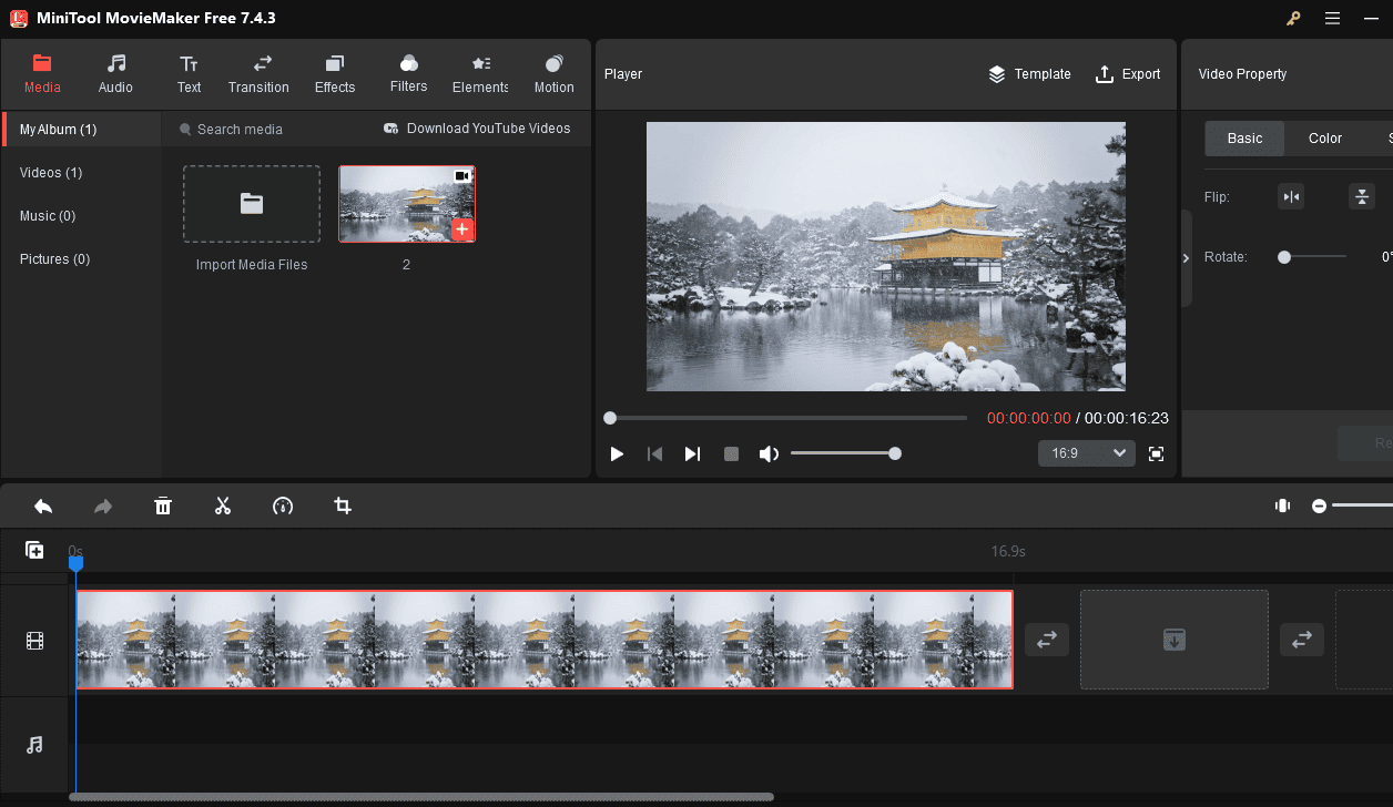 Import a PreRes file to compress in MiniTool MovieMaker