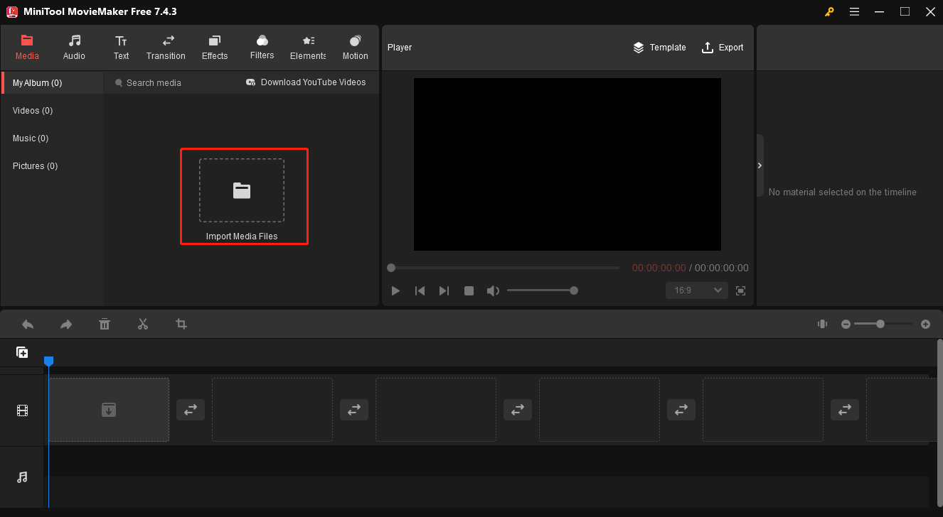 Import a screen recording to crop in MiniTool MovieMaker