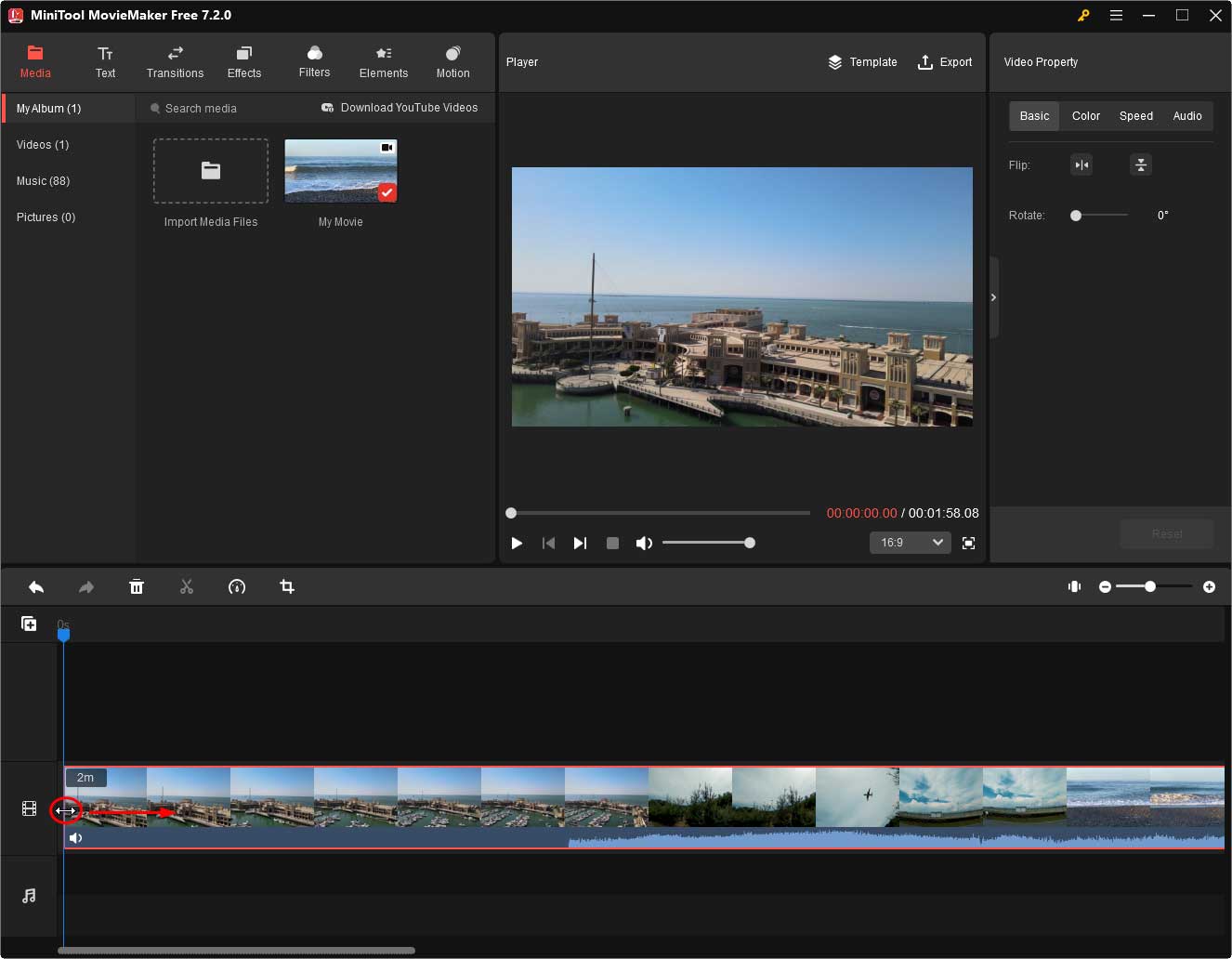 Video mit MiniTool MovieMaker schneiden