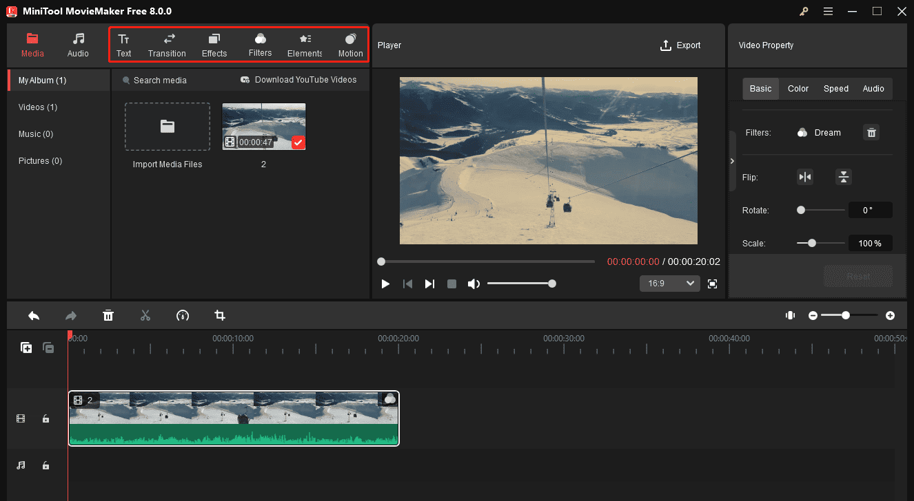 Editar vídeos en MiniTool MovieMaker