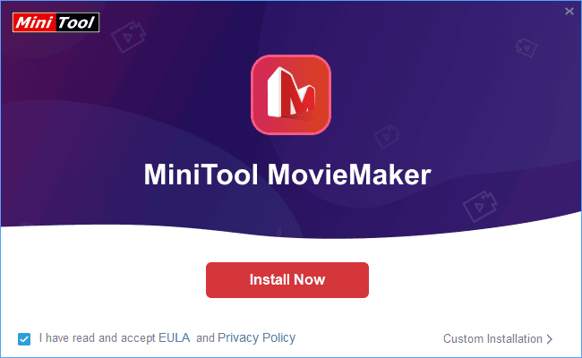 Click the Install Now button to start installing MiniTool MovieMaker