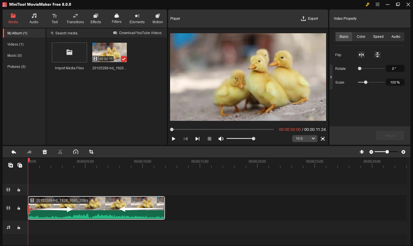 MiniTool MovieMakerで動画をトリミングする