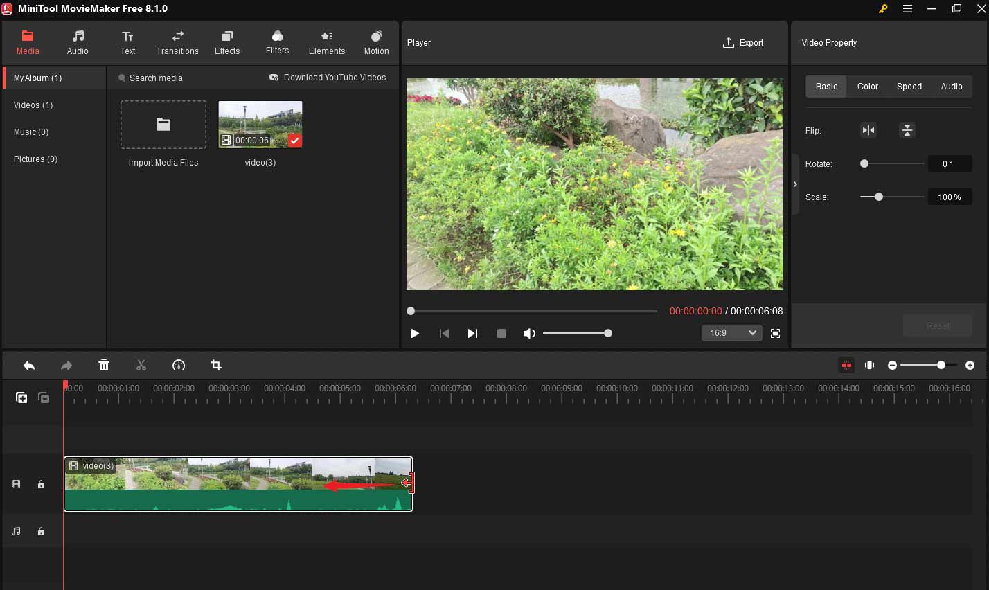 Couper la vidéo dans MiniTool MovieMaker