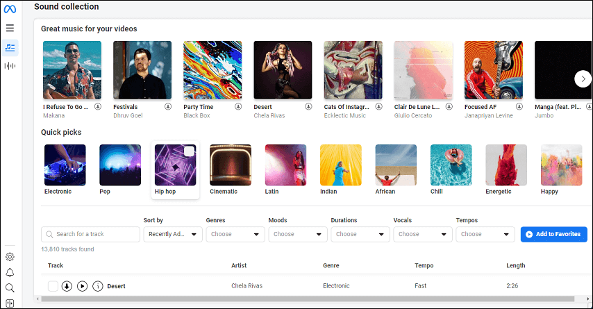 La página de Facebook Sound Collection