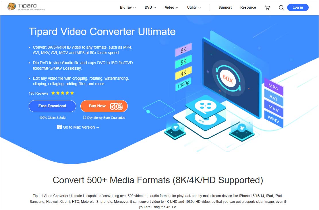 Die offizielle Seite von Tipard Video Converter Ultimate