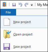 click File and then choose Open project