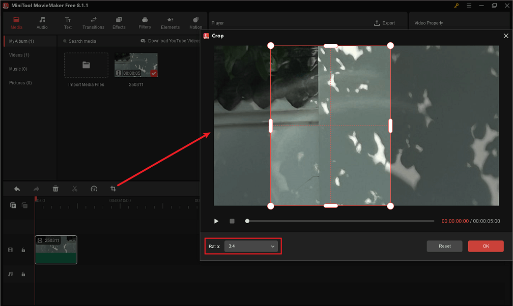 Crop out the RedNote watermark in the video with MiniTool MovieMaker