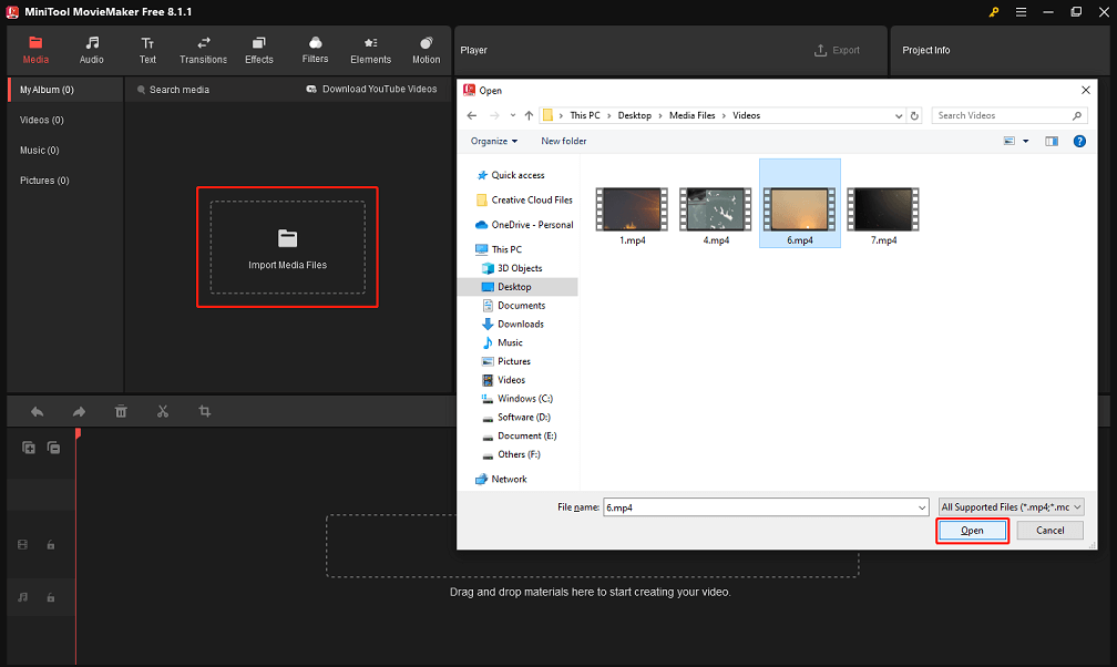 Importar un vídeo de GoPro a MiniTool MovieMaker