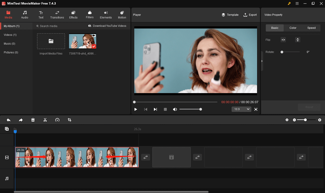 Video in MiniTool MovieMaker schneiden