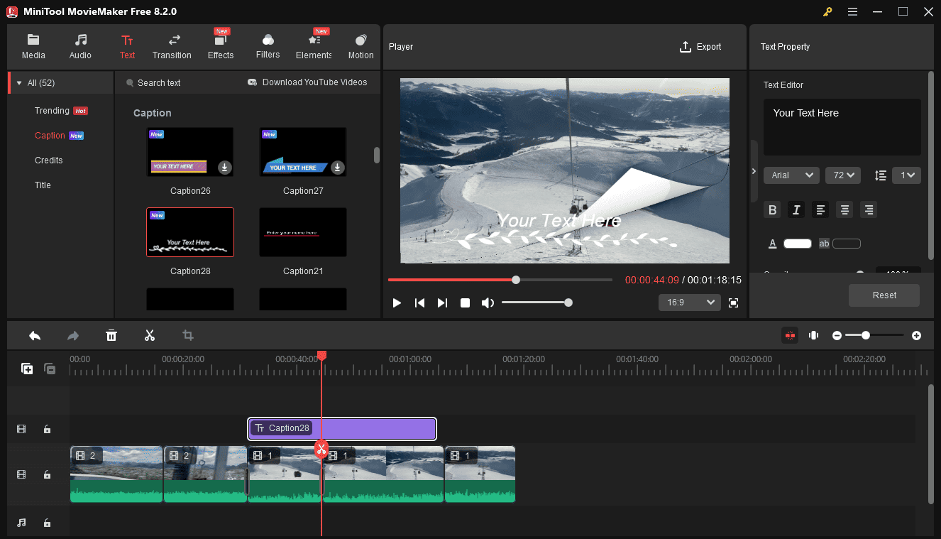 Edit 3GP files in MiniTool MovieMaker