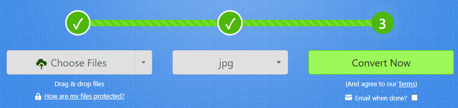 Click Convert Now to start converting TGA to JPG