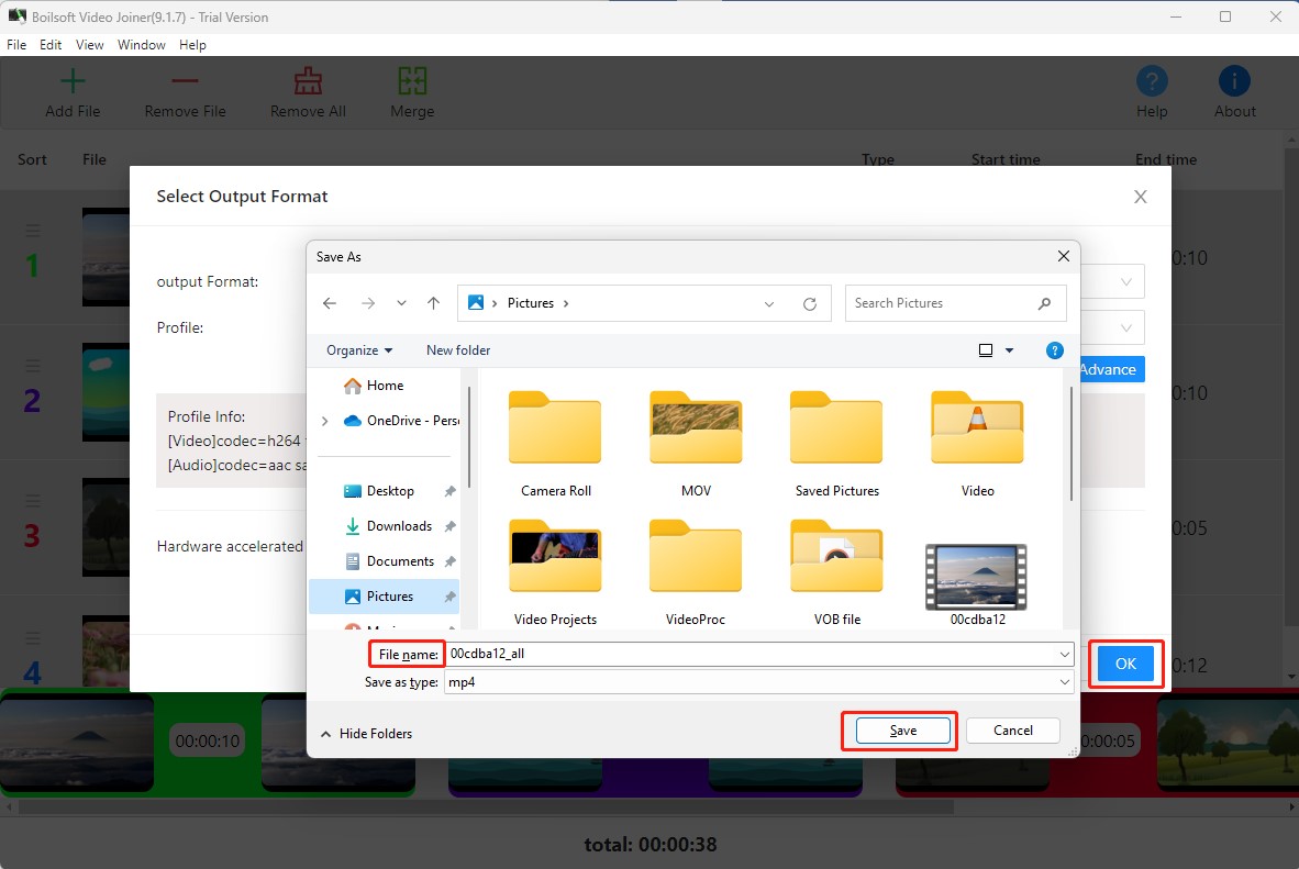 Boilsoft Video Joinerで動画を結合する