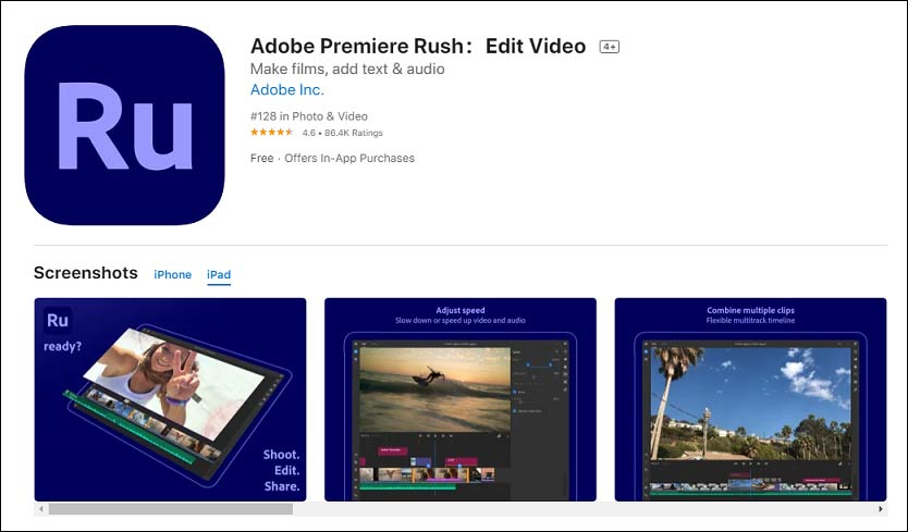 Adobe Premiere Rush