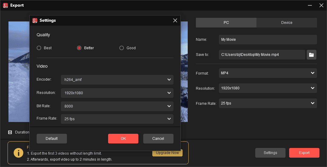 Mit MiniTool MovieMaker Ihr Projekt als MP4 exportieren