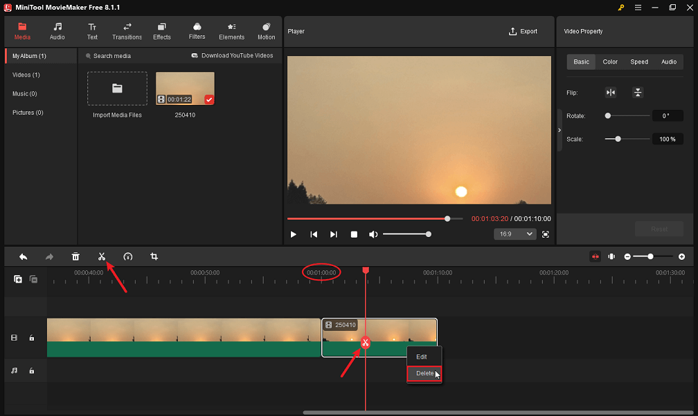 Video in 1-Minuten-Segmente teilen mit MiniTool MovieMaker
