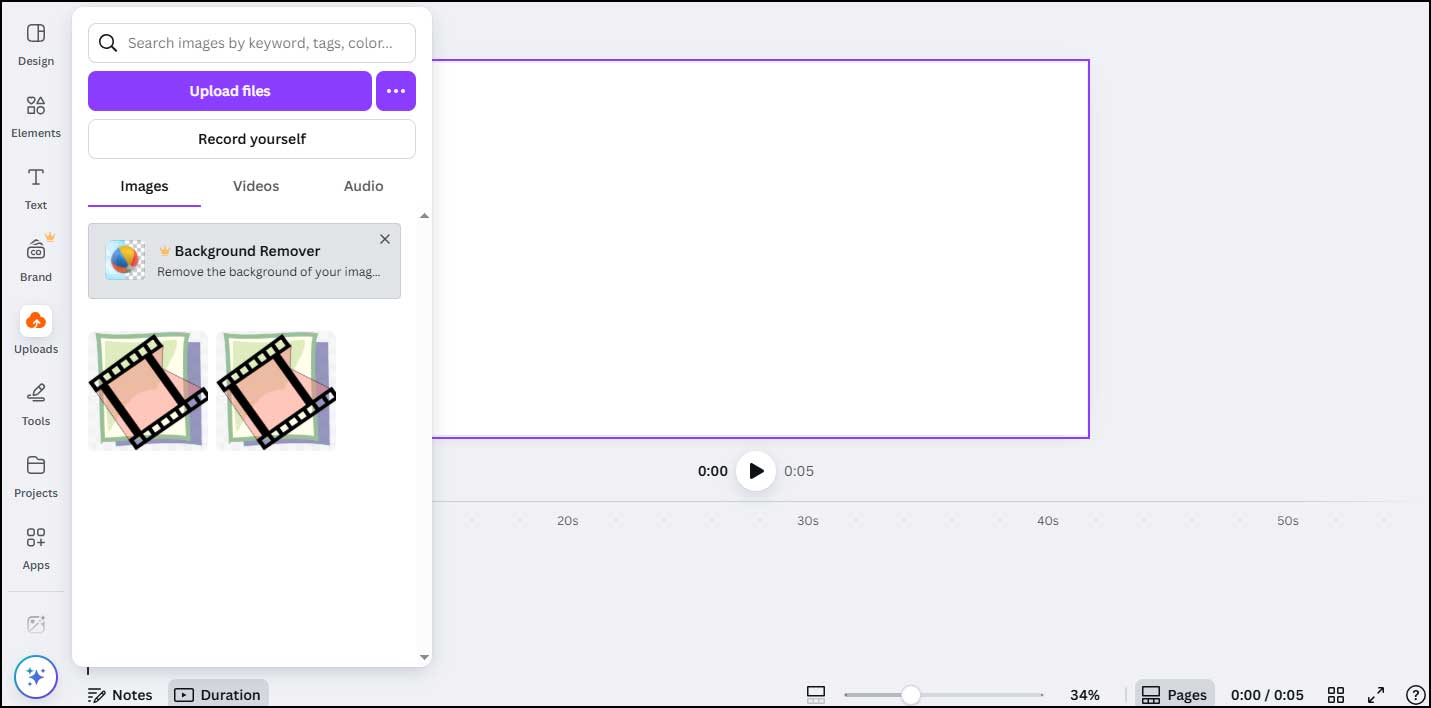 The interface of Clipchamp