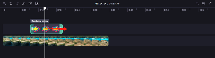 Bearbeiten Sie den Pfeil in Clipchamp