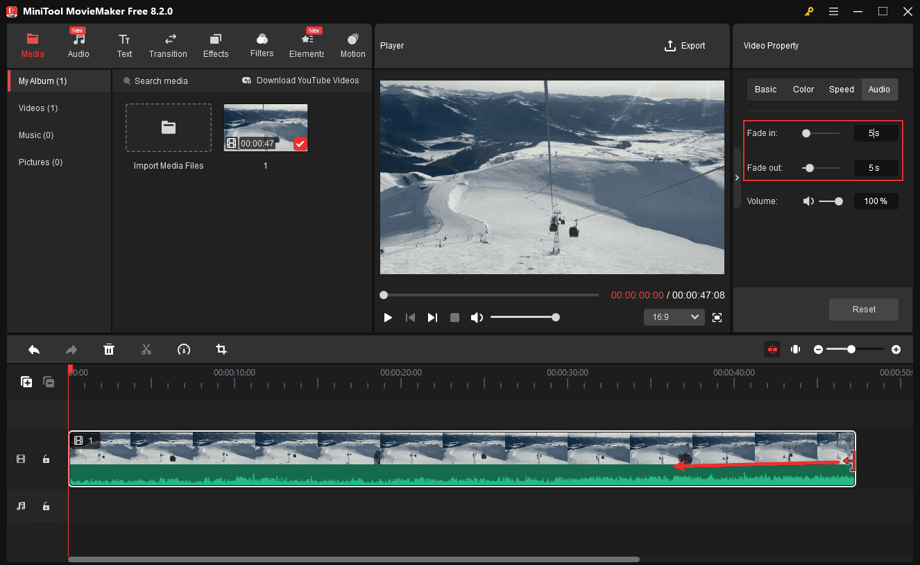 Edit your WebM file in MiniTool MovieMaker