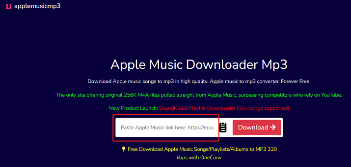 Copy the desired Apple Music song’s link to Apple Music Downloader Mp3 to download the song