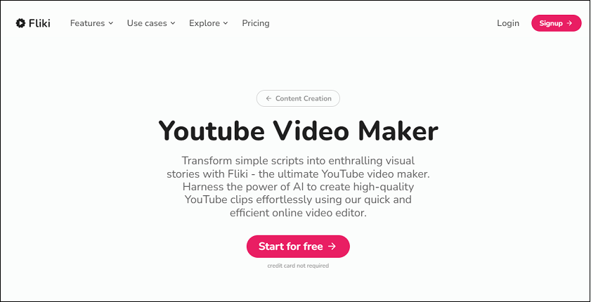 AI搭載の動画作成ツール:Fliki