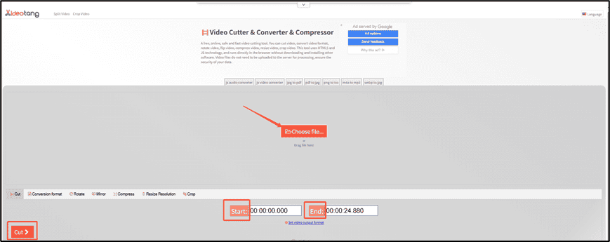 The main interface of Video Cutter & Converter & Compressor