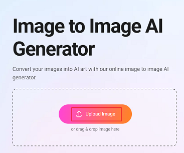 Click the Upload Image option to add the target photo in FlexClip