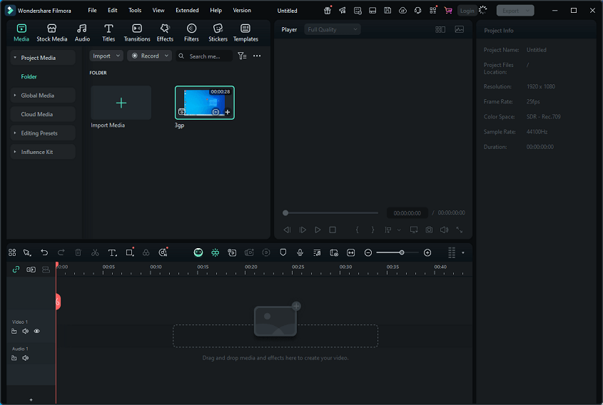 Wondershare Filmora’s user interface
