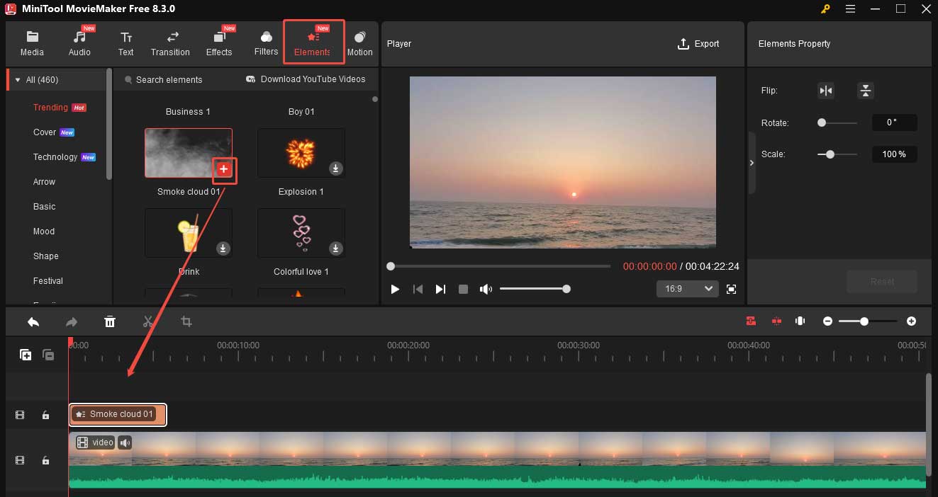 Add an element to your video