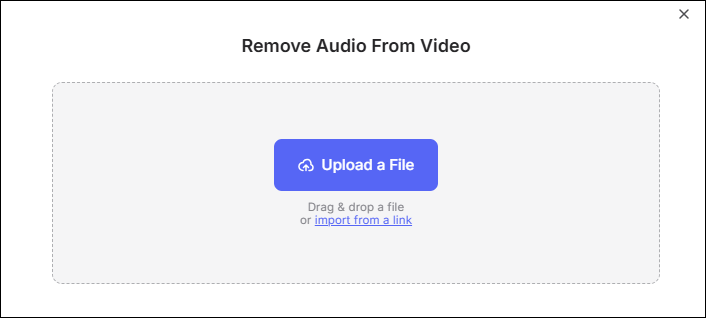 Click Upload a File to add the target video to this video editor in VEED.IO