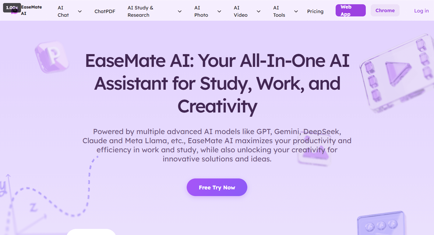 EaseMate AI’s main interface