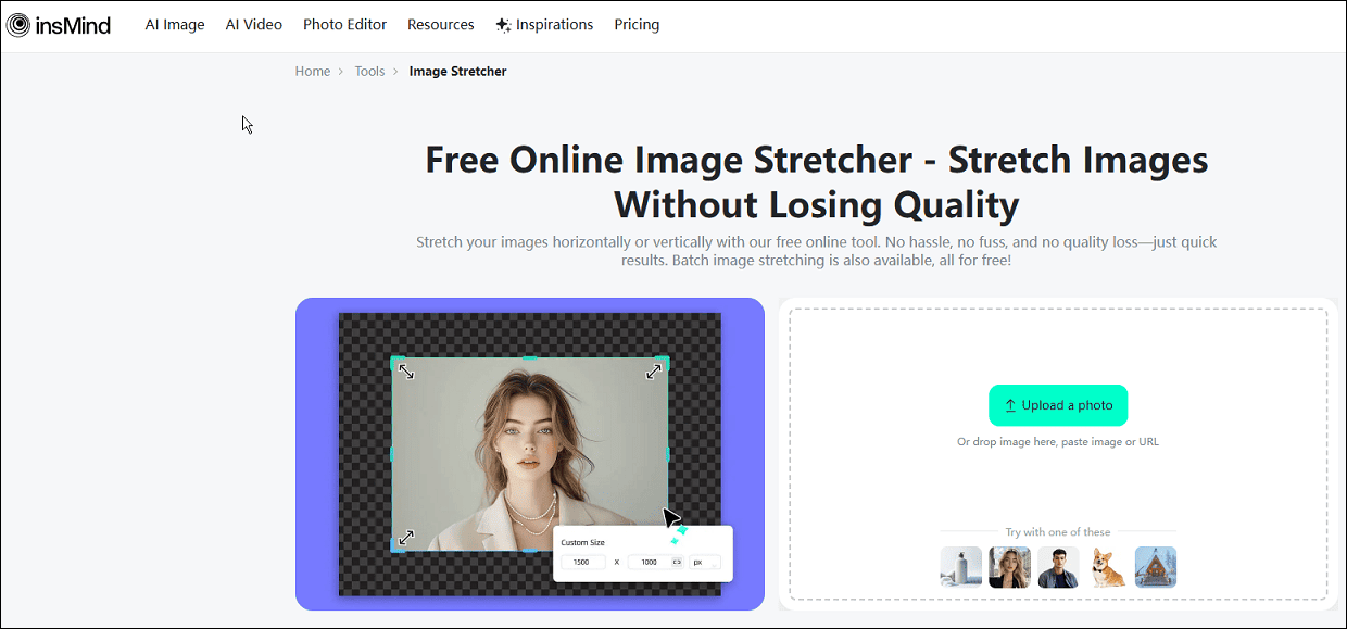 insMind’s image stretcher