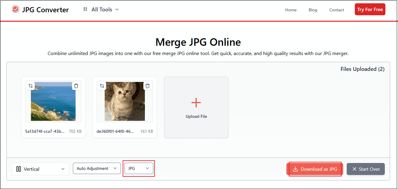 Click the Download as JPG button in JPGConverters.com to save the image