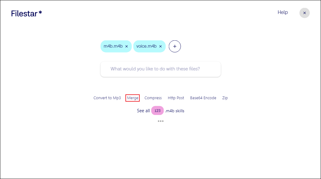 Click Merge in Filestar