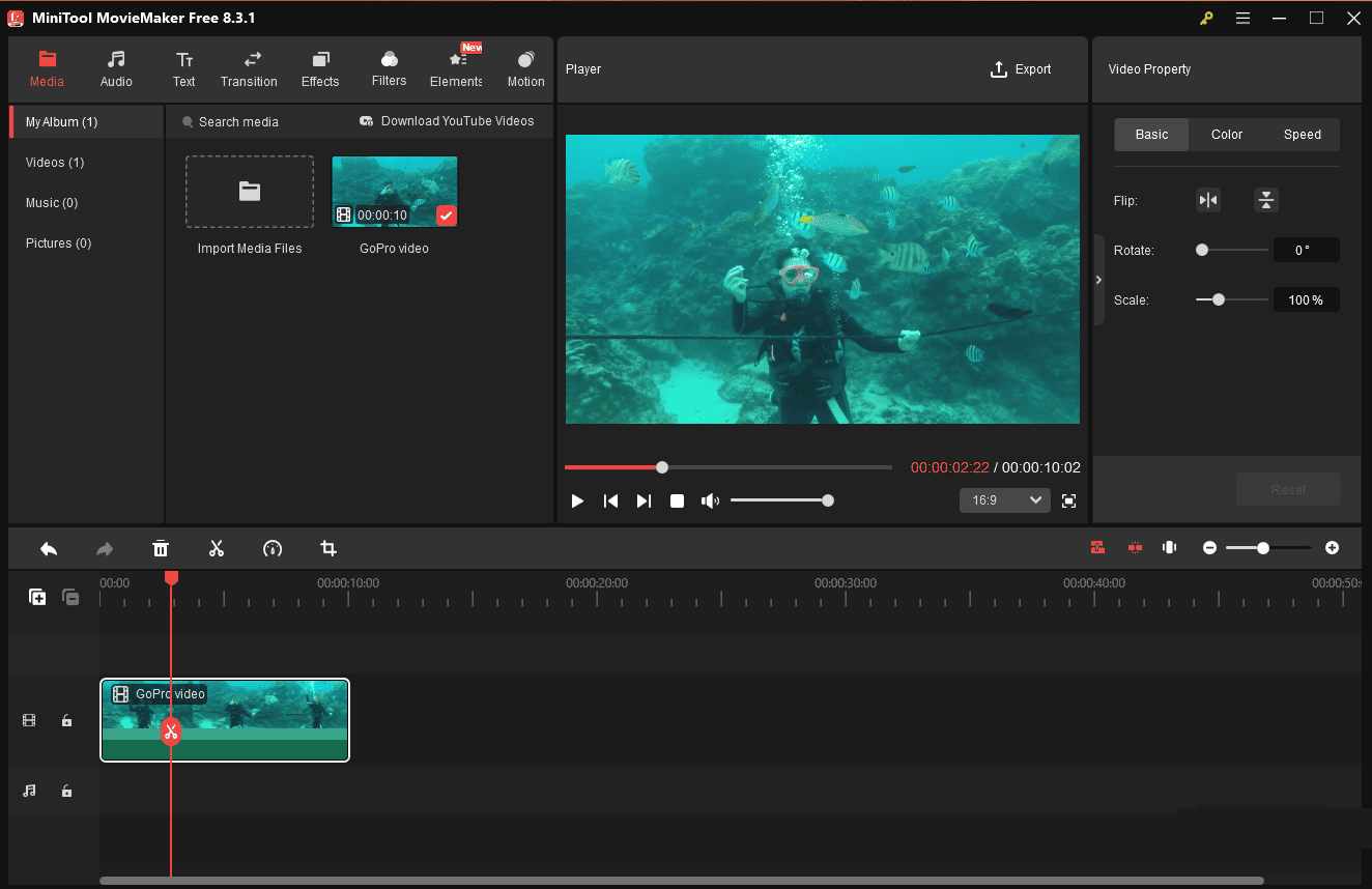 Edit GoPro videos in MiniTool MovieMaker
