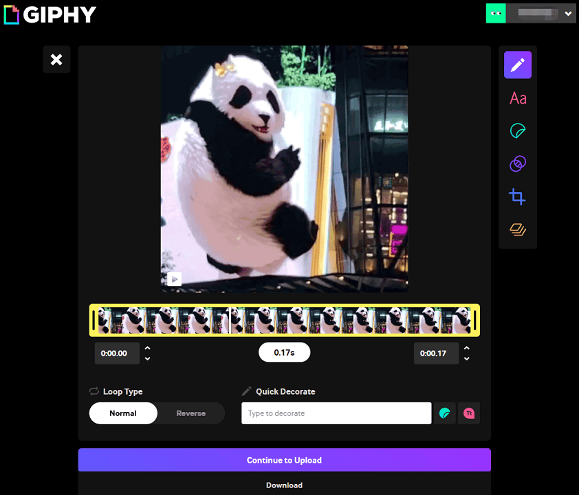 Edit a GIF with GIPHY