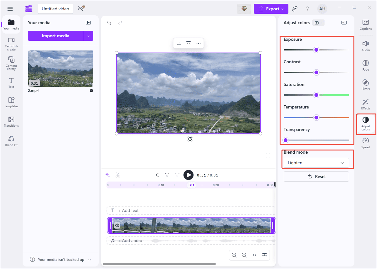 Set Blend mode to Lighten and move different kinds of sliders to adjust colors