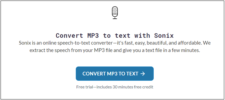 The interface of Sonix