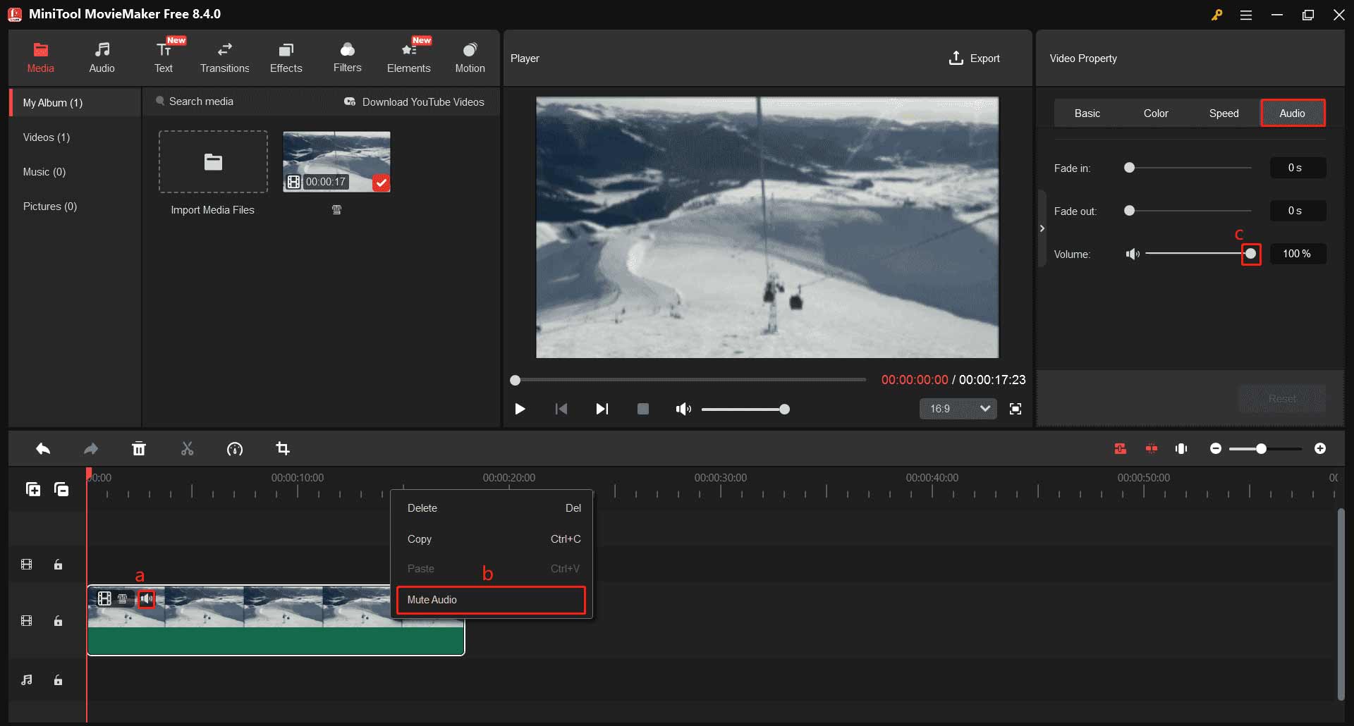 MiniTool MovieMakerでWMVから音声トラックを削除する三つの方法