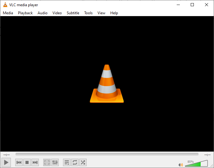 Benutzeroberfläche des VLC Media Players.